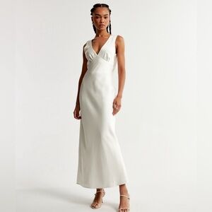 Abercrombie & Fitch Plunge Cowl Back Maxi Dress